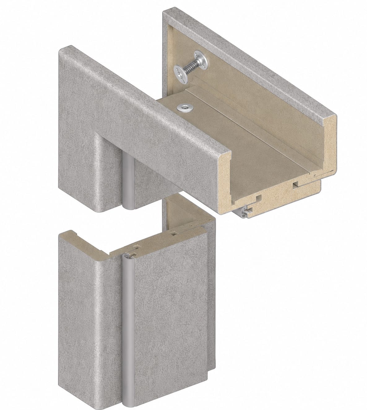 Ościeżnica regulowana przylgowa opaska 8cm 80 lewa 95-114 beton jasny
